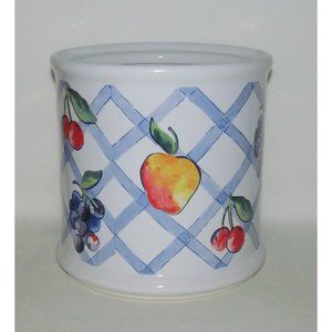 Corning Ware "Corelle" FRUIT TOO Large Flat 6.75 inch Open Canister